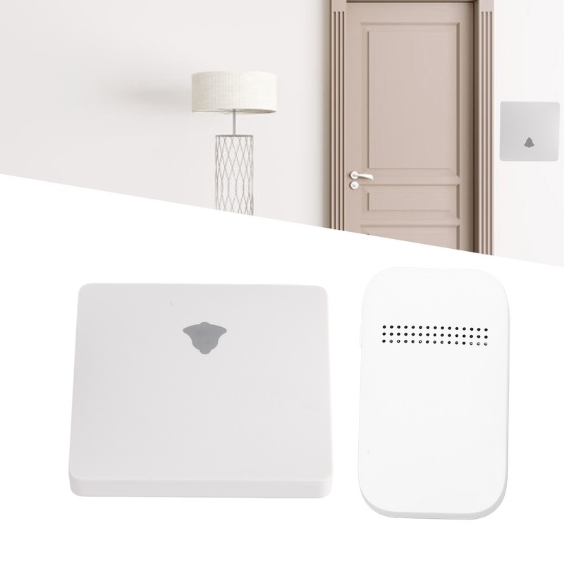 Wireless Doorbell Battery Free 86 Switch Plate 433MHz IP68 Waterproof