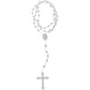 Ymhapp 1Pc White Plastic Rosary Beads Luminous Necklace Catholicism Prayer