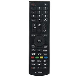 VINABTY CT-8046 Replacement Remote Control Compatible with Toshiba 32D1533DB 32D1633DB 32W1533DB 40L1533DB 32W1633DB 40L153DB 40L153DG LED LCD TV and more