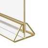 HIIMIEI Acrylic Gold Frames Sign Holders 6x4,Horizontal Double Sided Table