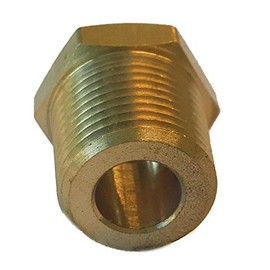 Brass Bushing 1/8" NPT Female x 3/8" NPT Male 100% BRASS connector Fitting reducer adapter coupling [110B 02-06]