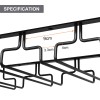 Uten 4 Rows Wine Glass Racks Under Cabinet Wall Mounted