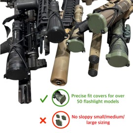 Hammy3DPrints Light Light/Lens Cover for Weapon Mounted Flashlights (Light Brown - Original, Shekkin 660)