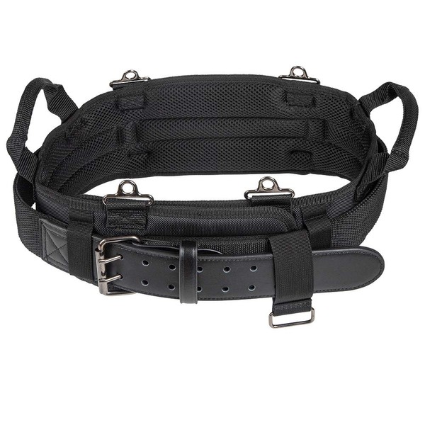 Klein Tools 55918 Tool Belt, Electrician Tool Belt for use with Modular Pouches from Klein Tools Click Lock Modular System, Size M Black
