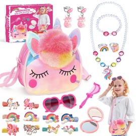 Unicorn Toys for Girls, Unicorn Bag with Jewelry Set Gift for 4 5 6 7 8 9 10 Year old Girl Gifts Birthday Gifts for Kids 5-12 Girls Gifts 8-12 Years Old Gifts for Girls Age 5 6 7 8 9 10