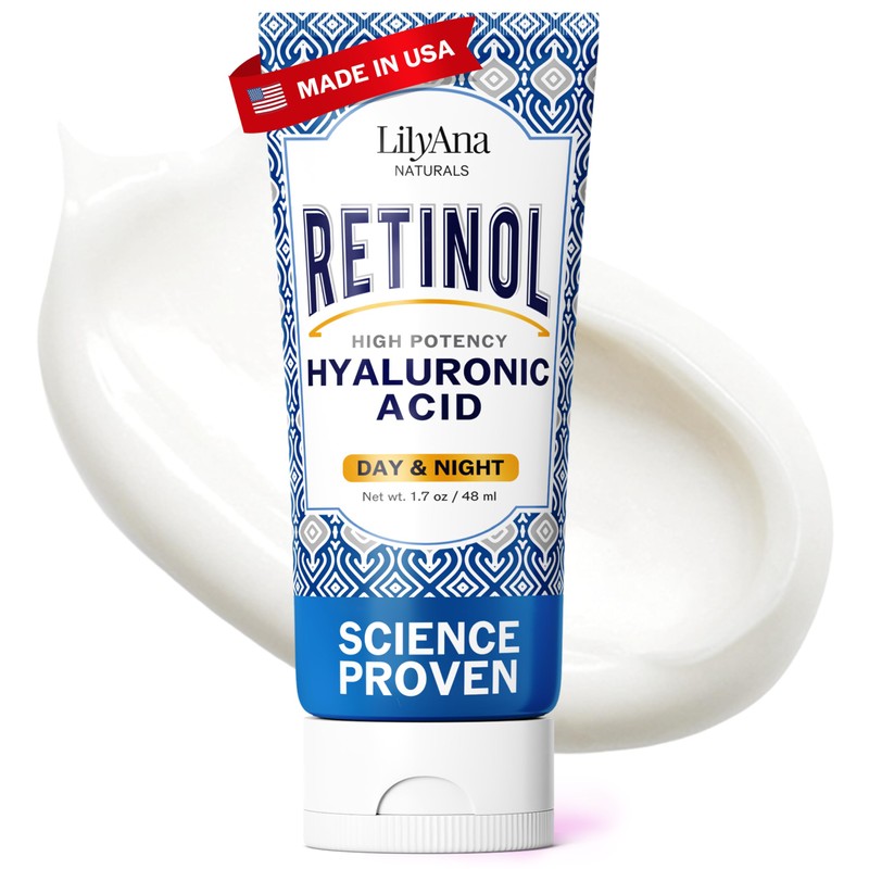 Retinol Cream Moisturizer for Face and Eyes, Use Day and