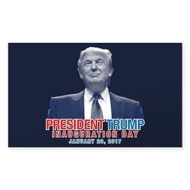 CafePress President Trump Inauguration Rectangle Bumper Sticker Car Decal