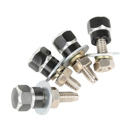 XFMT Motorcycles 4 Hex Aluminum License Plate Tag Frame Bolts Compatible with Harley Road King Glide Choppers Bobbers