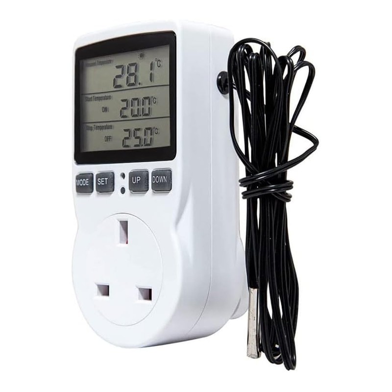 POFET Digital Display Thermostat 230V Thermostat Socket Countdown Switch Socket