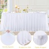 White Table Cloth for 6 Foot Rectangle Tables, White Tulle