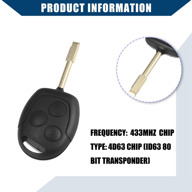 Hihaha 433MHz Keyless Entry Remote Key Fob for Ford Fusion