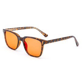 UrbanLens 99% Blue Light Blocking Reading Glasses Women Men, Relieve Eye Strain, Sleeping Glasses, Amber Glasses (Tortoise, 2.5, x)