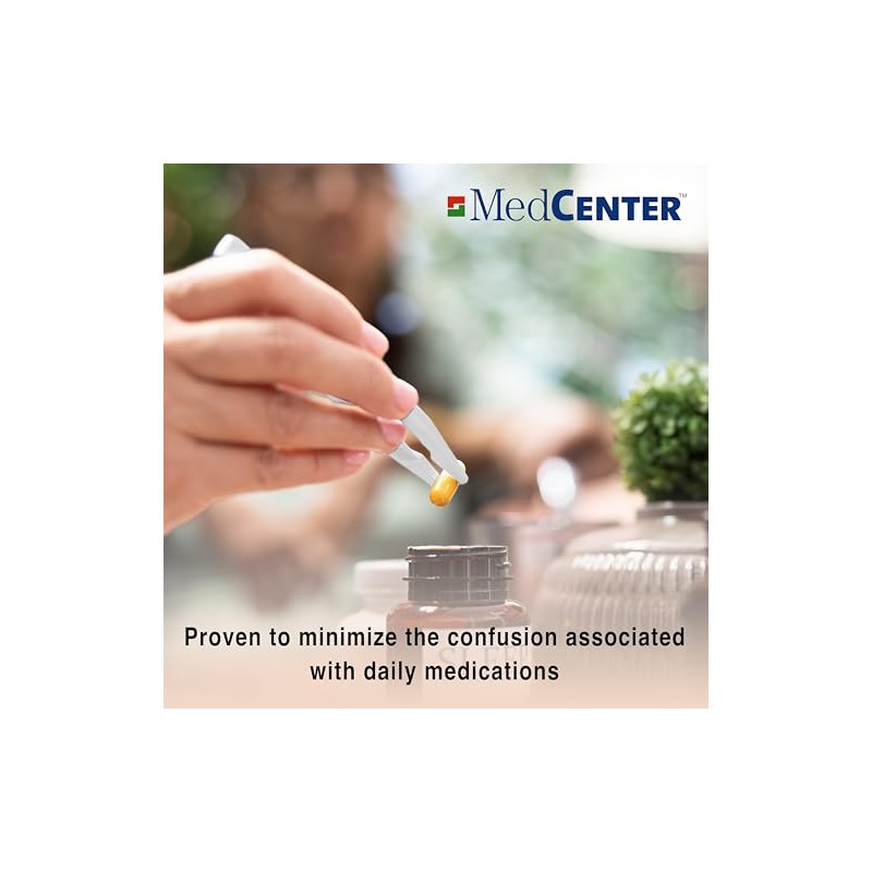 MedCenter Monthly Pill Organizer – 31-Day Pill System with Daily