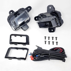 YY-AUTO For 2022 2023 2024 GMC Sierra 1500 LED Fog Light Set W/ Switch Wire Bezel White