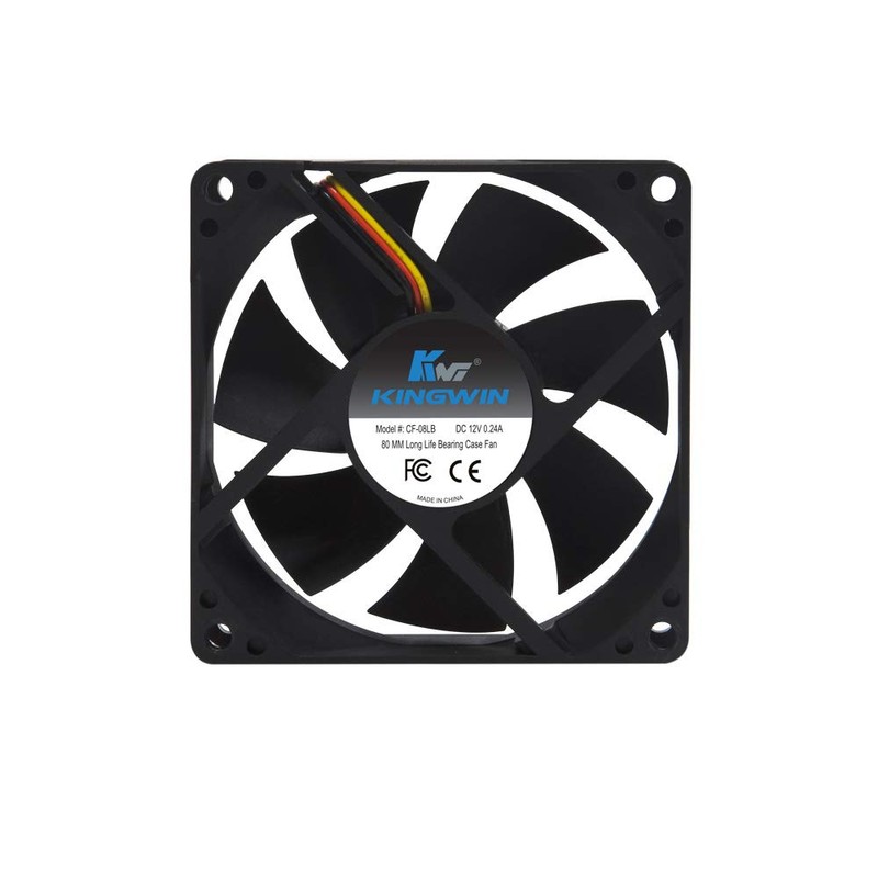 Kingwin 80mm Silent Fan – Quiet PC Cooling Fan for