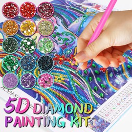 Diamond Board Painting Pendant Kit, Horse Gifts, DIY Diamond Painting Kits with Diamond Draw Special Tools | Arts and Crafts | Presents for Birthday