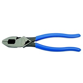 TULMEX D215-9 | Pinza de Alta Palanca con Ponchadora y Jalaguía | Corte Potente y Preciso | Agarre Ergonómico | Herramienta para Electricista de 9" | Acero Forjado de Mayor Resistencia