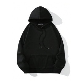 GORGLITTER Women's Graphic Hoodies Long Sleeve Floral Letter Drop Shoulder Preppy Pullover Hooded Sweatshirt Fall Trendy 2025 Black Small