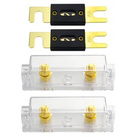 WMYCONGCONG 0/2/4 Gauge ANL Fuse Block Holder with 60 Amp ANL Fuses for Car Audio Amplifier (60A)