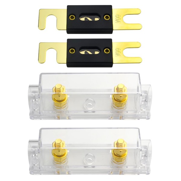 WMYCONGCONG 0/2/4 Gauge ANL Fuse Block Holder with 60 Amp