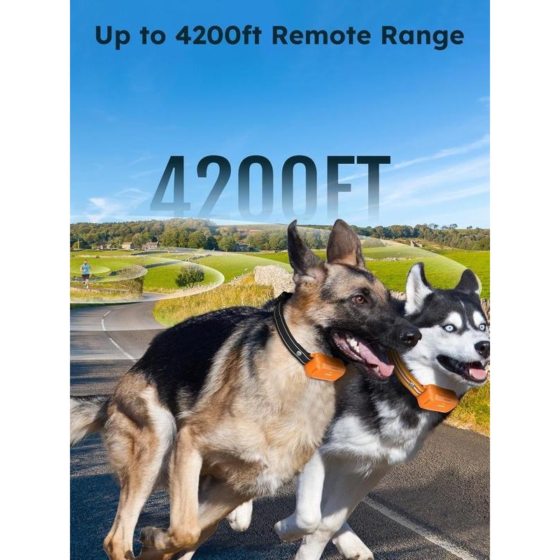 Jugbow Dog Collar - 4200FT Dog Collar with Remote, IPX7