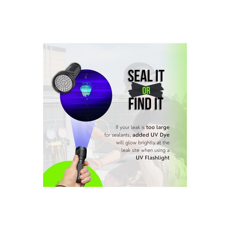 Ultimate 3-in-1 AC Refrigerant Leak Sealer with UV Dye