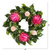 Nearly Natural 24in. Protea Artificial Wreath