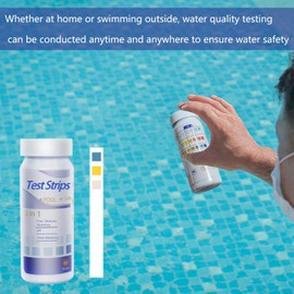 Water PH Test Strips,50 Strips Swimming Pool Water Quality Test Paper - Residual Chlorine Pool Acid-Base Test Paper for Hot Tub