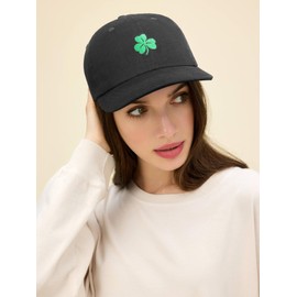 GUMMAUC St Patricks Day Hat Green Shamrock Hat Embroidered Men Women, Adjustable Fit for Irish Gifts Clover Accessories