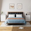 Bamjoy White Nightstand with 3 Drawers, Beside Table with Drawers