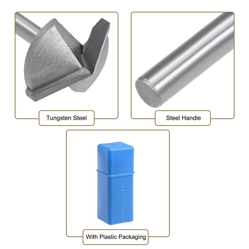 sourcing map 120 Degree V Groove Cutter 32mm Diameter with