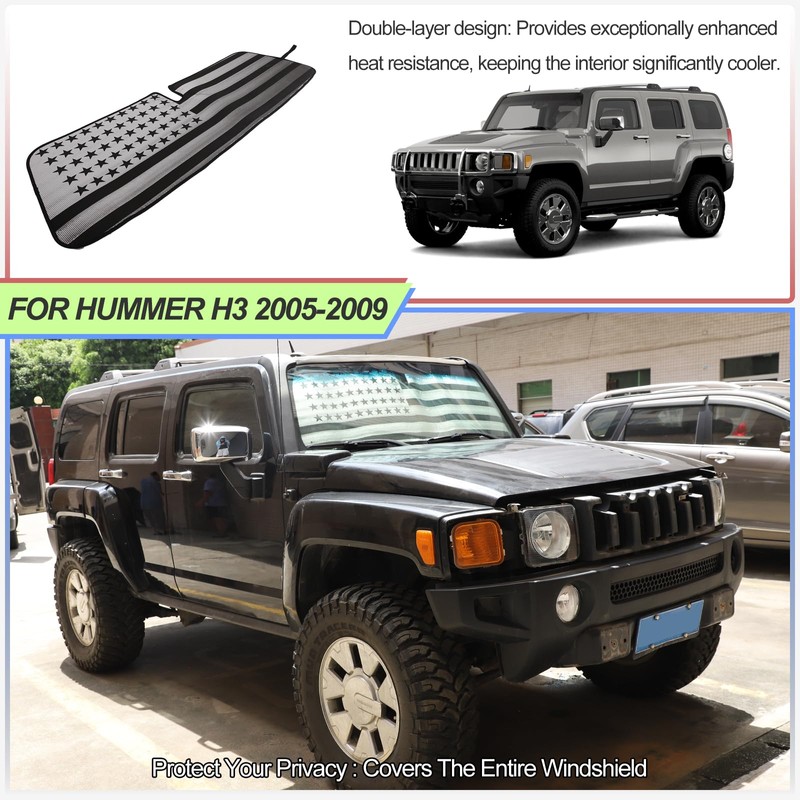 Windshield Sunshade for Hummer H3 2005-2009 Accessories Front Window Sun