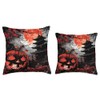 Mystic Sakura: Halloween's Enchanted Path Throw Pillow