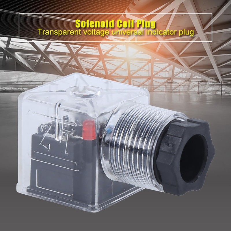 LiebeWH 5Pcs DC24V Solenoid Coil Plug, Transparent, Plastic, 5 Ports,