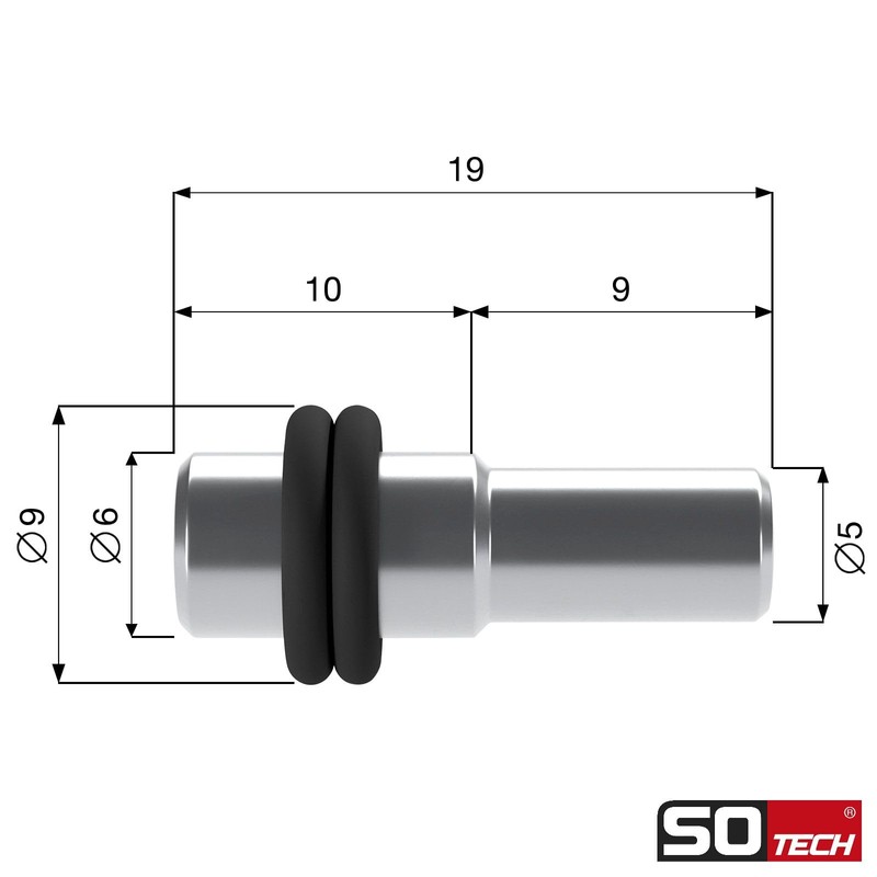 SOTECH Pack of 100 Glass Floor Support for 5 mm