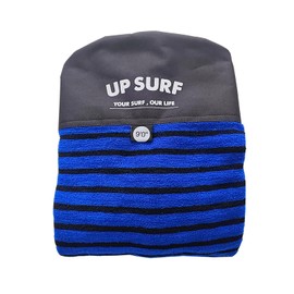 UPSURF 7'6"/8'/8'6"/9'/10'Surfboard Sock Cover-Long board Sock Cover Light Protective Bag for Your Surf Board (Blue+Black, 9'0")