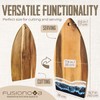 FUSIONOVA Acacia Cutting Board with Epoxy - Surfboard Shaped Wood