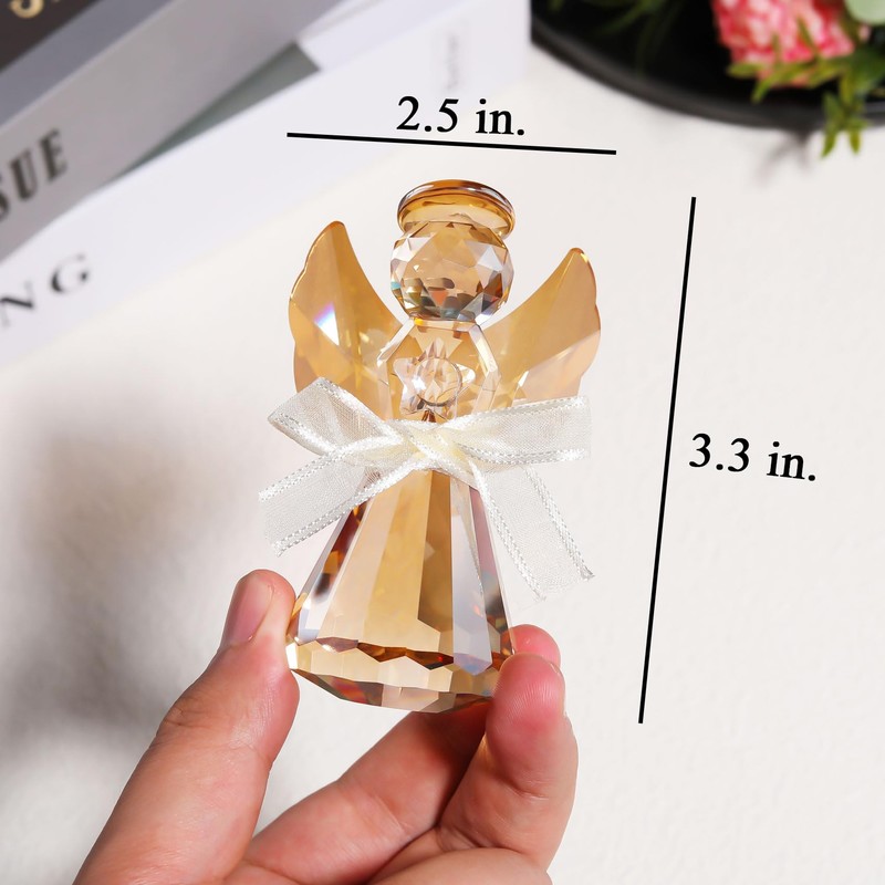 Crystal Angel with Star Figurine Gift for Women
