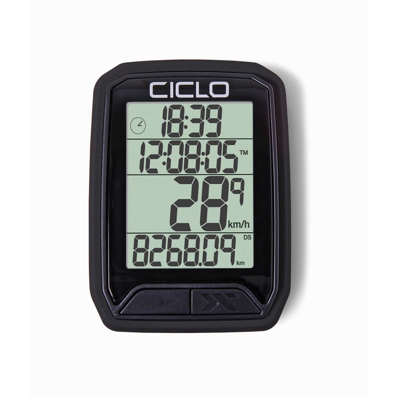CICLO PROTOS 113 Wired Bicycle Computer in Black with 13