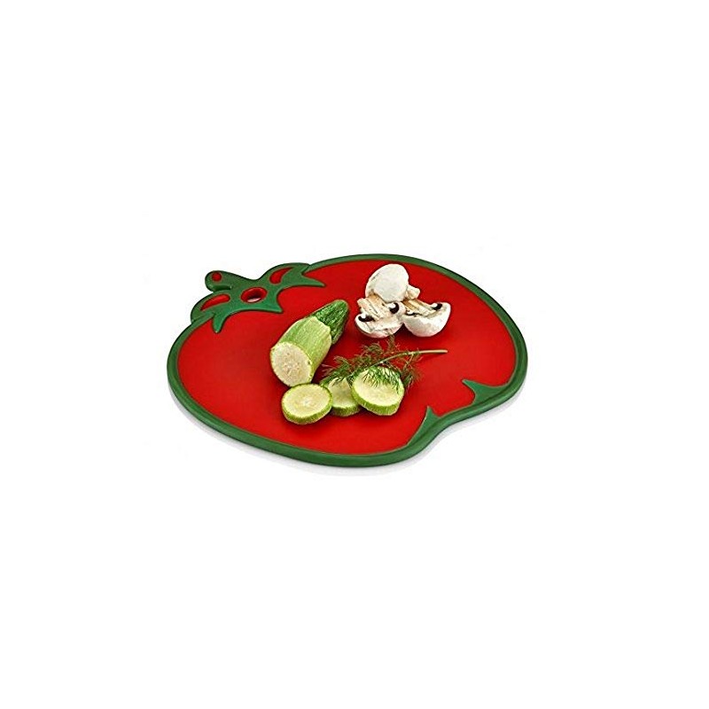 Maya Professional Tools 041350 Cutting Board Tomato Non-slip, Red, Green