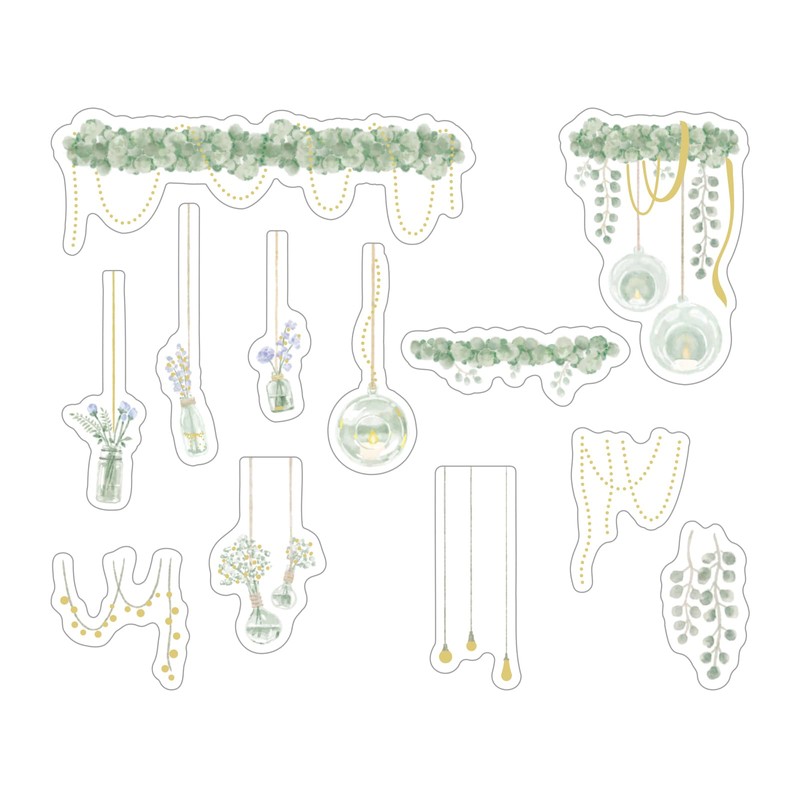 World Craft KFS-030 Glitter Clear Flake Seal Garden Party