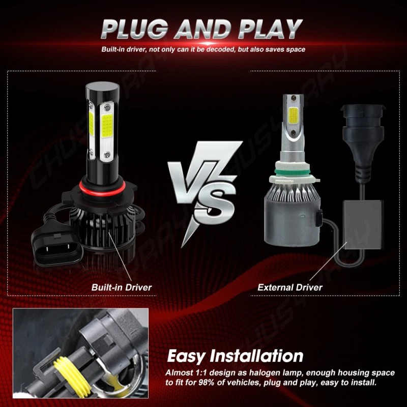 CHUSYYRAY 9005 H11 H11 LED Headlight + Fog Light Super