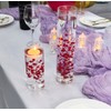 50 Pcs Pearl String for Floating Candles Centerpiece, Red Faux