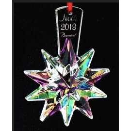 Baccarat  2013 Annual Ornament Christmas Star Iridescent xmas tree New in Box