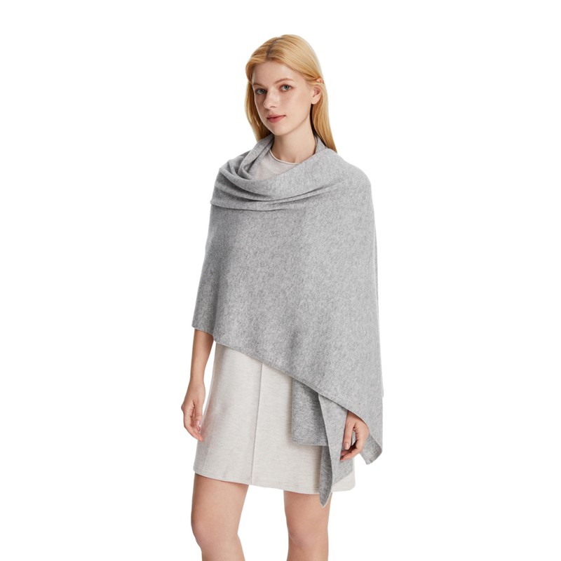 Seasons Comfort 100% Cashmere Knitted Wrap, Oversized Shawl, Scarf, Stole
