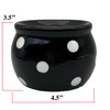 ACK Black Polka Dots Scouring Brillo Pad Holder, Ceramic Hand