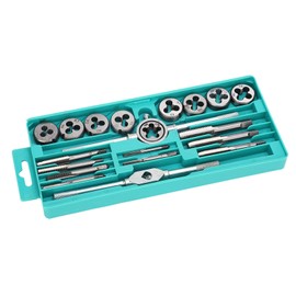 Tap Die Set, 20pcs Tap and Drill Set Metric Master Tap Die Set Essential with Complete Accessories and Storage Case, Hex Threading Dies