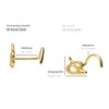 PIERCINGLINE 750 Gold Nose Piercing Spiral | 18 Carat |
