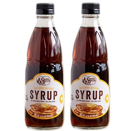 Cracker Barrel Pancake Syrup 12 Fl. Oz Pack Of 2! 100% Pure Natural Syrup! Made From 55% Maple Syrup and 45% Cane Syrup! Great Taste And Delicious Flavor! Perfect For Your Homemade Pancakes!
