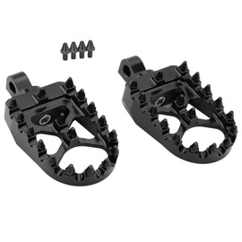 Motorcycle Foot Pegs MX Wide Pegs Floorboards for Dyna Fat Bob Touring Road Glide Road King Street Glide Electra Glide Sportster XL XR 883 Softail Streed Bob Fat Boy Universal (Black)